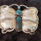 Red Mtn. Turquoise Butterfly pin
