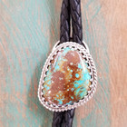 Hachita Turquoise Bolo Tie close-up view
