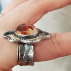 Mexican Jelly opal Ring side view