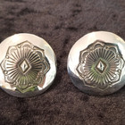Clip-on Sterling Silver concho earrings