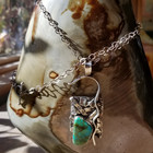 Handmade Sterling and Turquoise Necklace