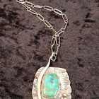 Handmade S/S, Pilot Mtn. Turquoise Necklace 