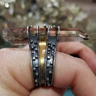 Smokey Quartz point ring side view